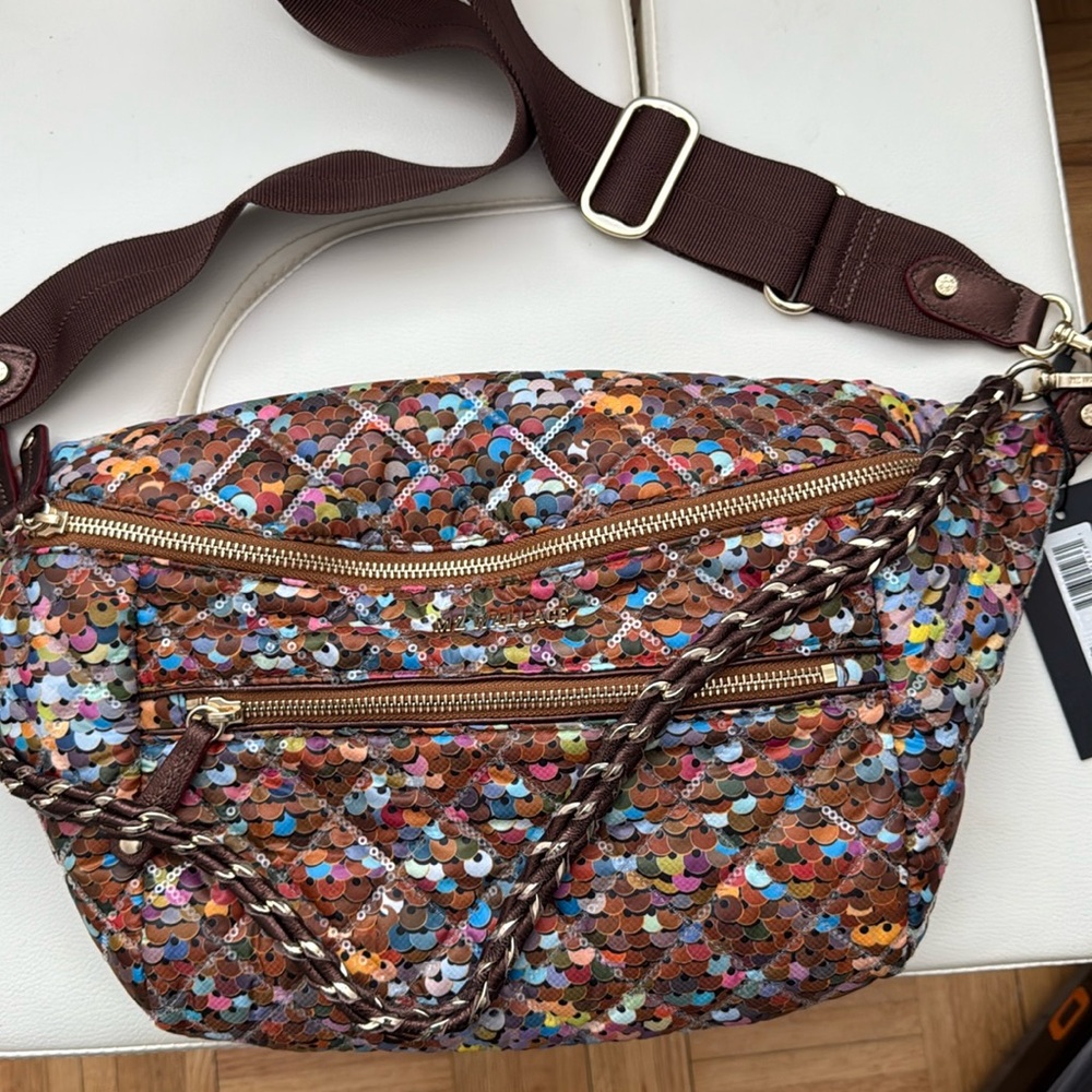 NWT MZ Wallace Spangle sequin Crosby sling bag